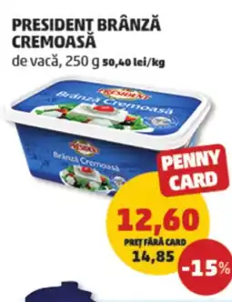 Penny President brânză cremoasă Ofertă