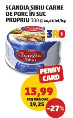 Penny Scandia sibiu carne de porc în suc propriu Ofertă
