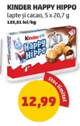 Penny Kinder happy hippo lapte și cacao Ofertă