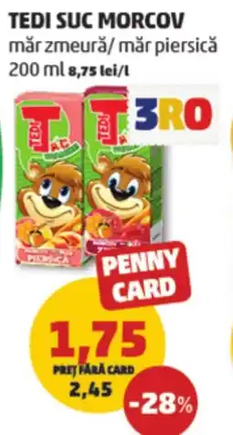 Penny Tedi suc morcov măr zmeurǎ/măr piersicǎ Ofertă