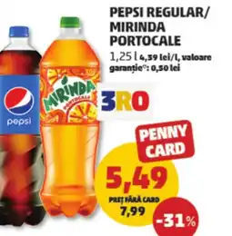 Penny Pepsi regular/ mirinda portocale Ofertă