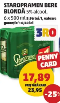 Penny Staropramen bere blondă Ofertă