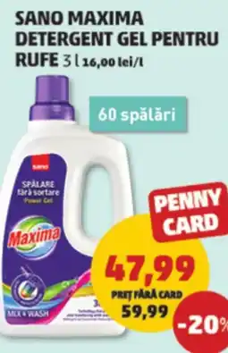 Penny Sano maxima detergent gel pentru rufe Ofertă