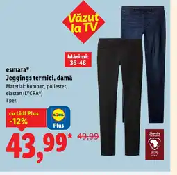 Lidl EsmaraⓇ Jeggings termici, damă Ofertă