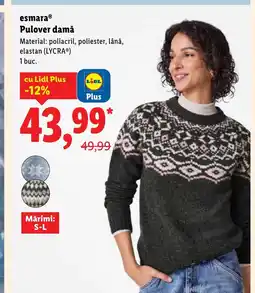 Lidl EsmaraⓇ Pulover damă Ofertă