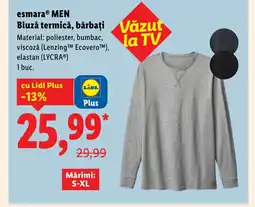 Lidl EsmaraⓇ MEN Bluză termică, bărbați Ofertă