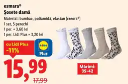Lidl EsmaraⓇ Şosete damă Ofertă