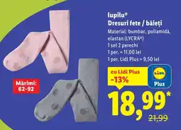 Lidl Lupilu® Dresuri fete / băieți Ofertă