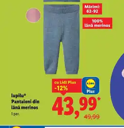 Lidl Lupilu® Pantaloni din lânǎ merinos Ofertă