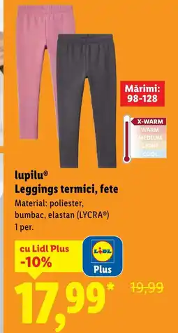 Lidl Lupilu® Leggings termici, fete Ofertă