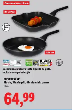 Lidl SILVERCRESTⓇ Tigaie / Tigaie grill, din aluminiu turnat Ofertă