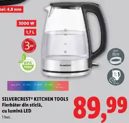 Lidl SILVERCREST® KITCHEN TOOLS Fierbător din sticlă, cu lumină LED Ofertă