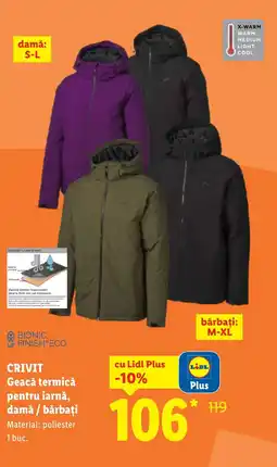 Lidl CRIVIT Geacă termică pentru iarnă, damă / bărbați Ofertă