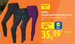 Lidl CRIVIT Colanți funcționali termici, damă Ofertă