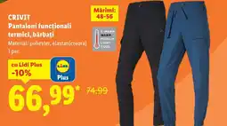 Lidl CRIVIT Pantaloni funcţionali termici, bărbaţi Ofertă