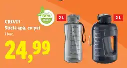 Lidl CRIVIT Sticlă apă, cu pai Ofertă