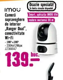 Hornbach Cameră supraveghere de interior „Ranger Dual", conectivitate Wi-Fi Ofertă