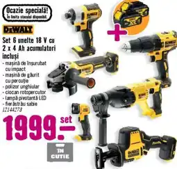 Hornbach Set 6 unelte 18 V cu 2 x 4 Ah acumulatori inclusi Ofertă