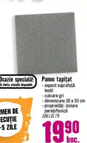 Hornbach Panou tapitat Ofertă