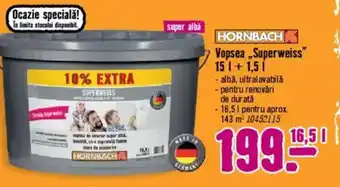 Hornbach Vopsea „Superweiss" Ofertă