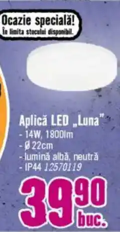 Hornbach Aplică LED „Luna" Ofertă
