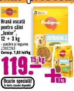 Hornbach Pedigree Hrană uscată pentru câini „Junior" Ofertă