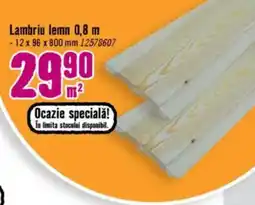 Hornbach Lambriu lemn 0,8 m Ofertă