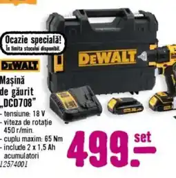 Hornbach Dewalt Mașină de găurit „DCD708" Ofertă