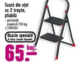 Hornbach Scară din oțel cu 2 trepte, pliabilǎ Ofertă