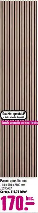 Hornbach Panou acustic nuc Ofertă