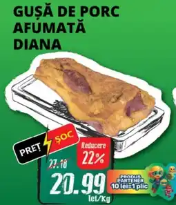 Diana Supermarket Gușă de porc afumată diana Ofertă
