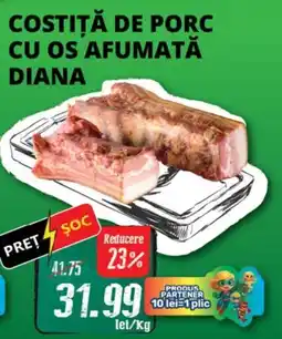 Diana Supermarket Costiță de porc cu os afumată diana Ofertă