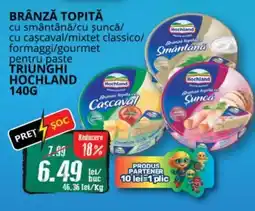 Diana Supermarket Brânză topită cu smântână/cu șuncă/ cu caşcaval/mixtet classico/ formaggi/gourmet pentru paste TRIUNGHI HOCHLAND Ofertă