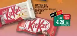 Diana Supermarket Baton de ciocolată cu lapte/alba, 4 finger KIT KAT Ofertă