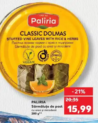 Kaufland PALIRIA Sărmăluţe de post Ofertă