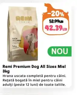 Animax Remi Premium Dog All Sizes Miel Ofertă