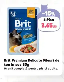 Animax Brit Premium Delicate Fileuri de ton in sos Ofertă