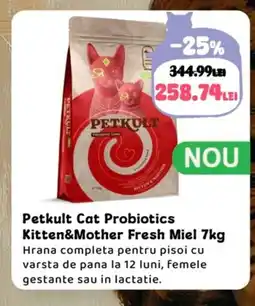 Animax Petkult Cat Probiotics Kitten&Mother Fresh Miel Ofertă