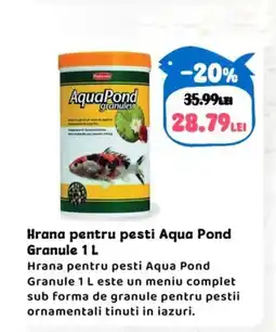 Animax Hrana pentru pesti Aqua Pond Granule Ofertă