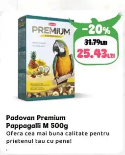 Animax Padovan Premium Pappagalli M Ofertă