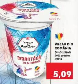 Kaufland VREAU DIN ROMÂNIA Smântână 20% grăsime Ofertă