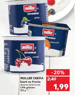 Kaufland MULLER CREMA laurt cu fructe Ofertă