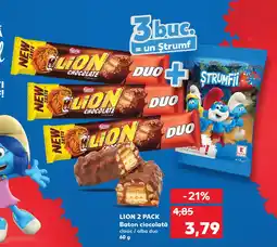 Kaufland LION 2 PACK Baton ciocolată clasic / alba duo Ofertă