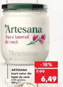 Kaufland ARTESANA laurt natur din lapte de vacă Ofertă