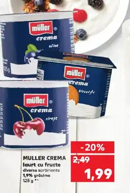 Kaufland MULLER CREMA laurt cu fructe Ofertă