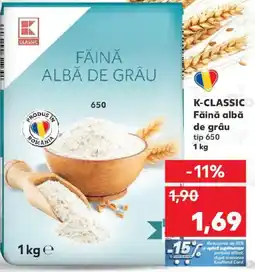 Kaufland K-CLASSIC Făină albă de grâu tip 650 Ofertă
