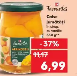 Kaufland Caise jumătăţi în sirop, cu vanilie Ofertă