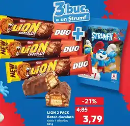 Kaufland LION 2 PACK Baton ciocolată clasic / alba duo Ofertă