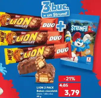Kaufland LION 2 PACK Baton ciocolată clasic / alba duo Ofertă