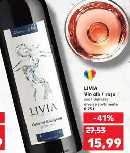Kaufland LIVIA Vin alb / roşu Ofertă